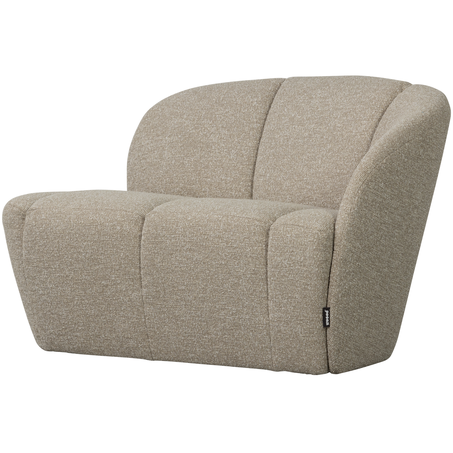 2 Vietų Suoliukas Su Dešiniu Porankiu MOJO, buklė, beige melange