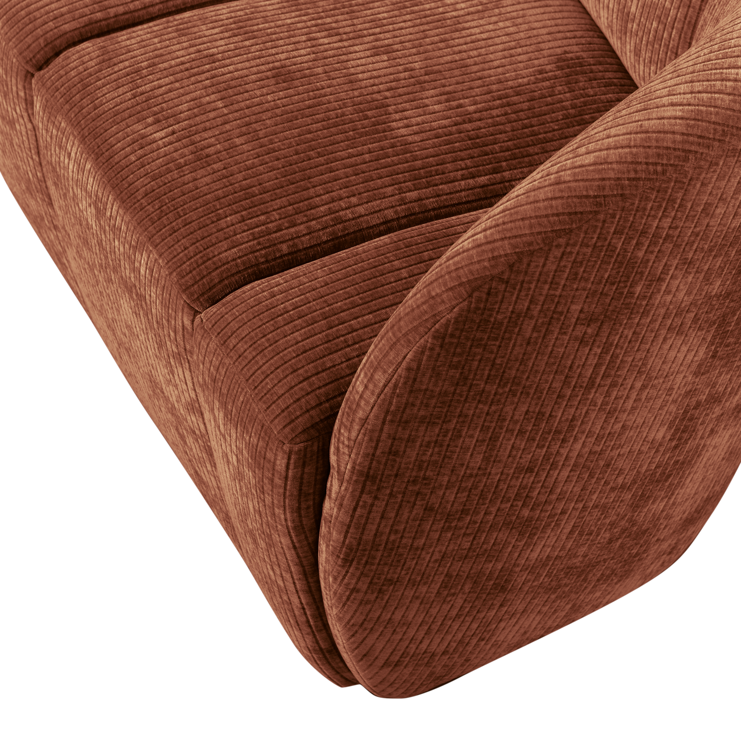 2-vietės Elementas Be Porankių MOJO, dešinėje, Woven Rib Fabric, Rust Brown