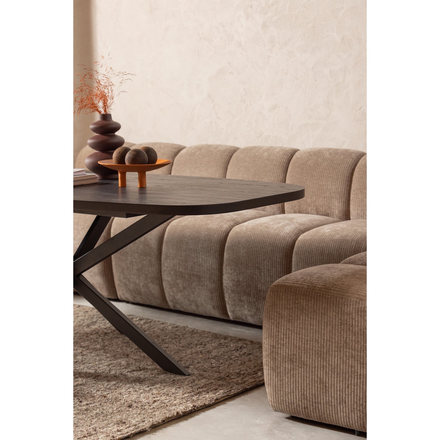 Stalas ARROS, juodas MDF 180–220x90