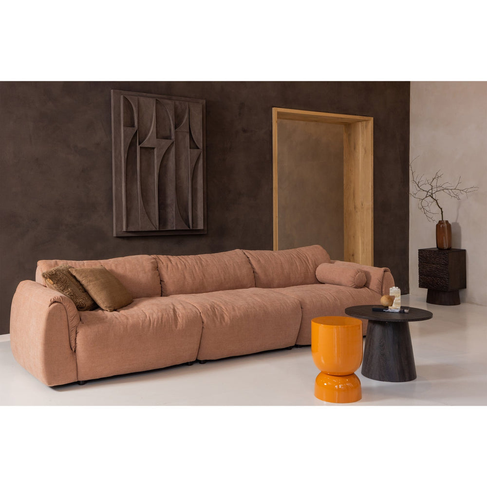 3-vietė sofa BAGGY, austo šenilo audinys, sena rožinė spalva