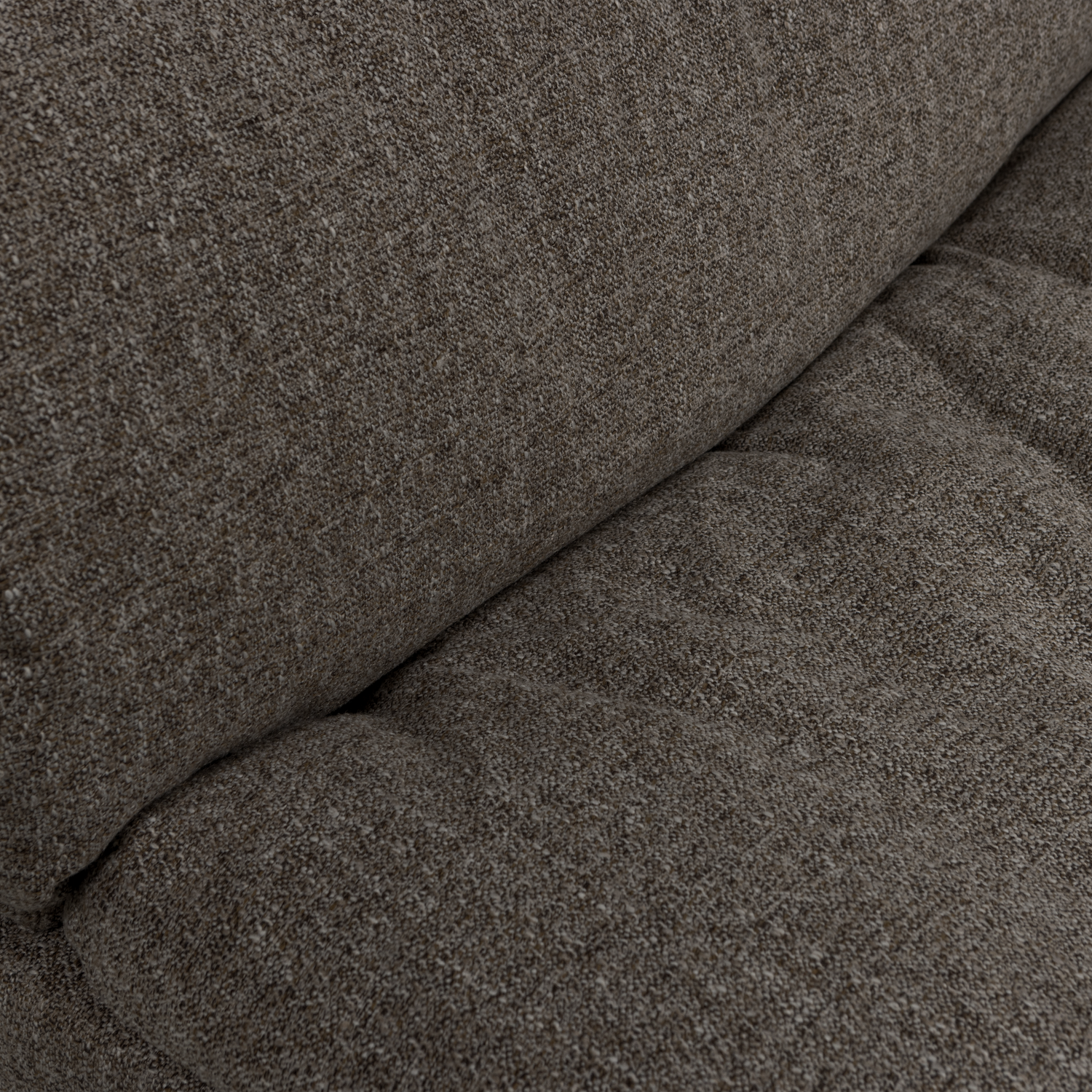 Kampinė sofa BAGGY, dešinė, austas audinys, šiltas pilkas melanžas