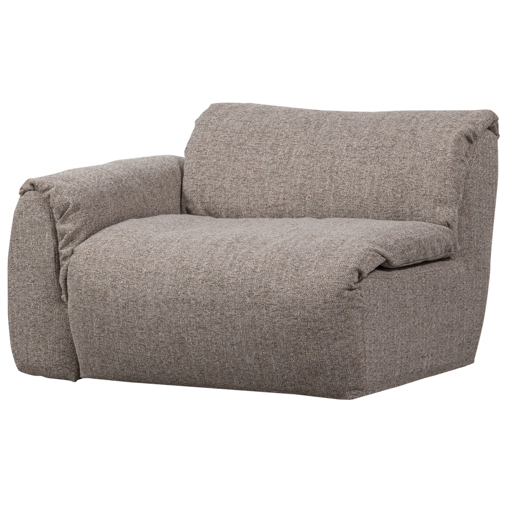 1-vietė sofos dalis BAGGY, kairė, ruda spalva