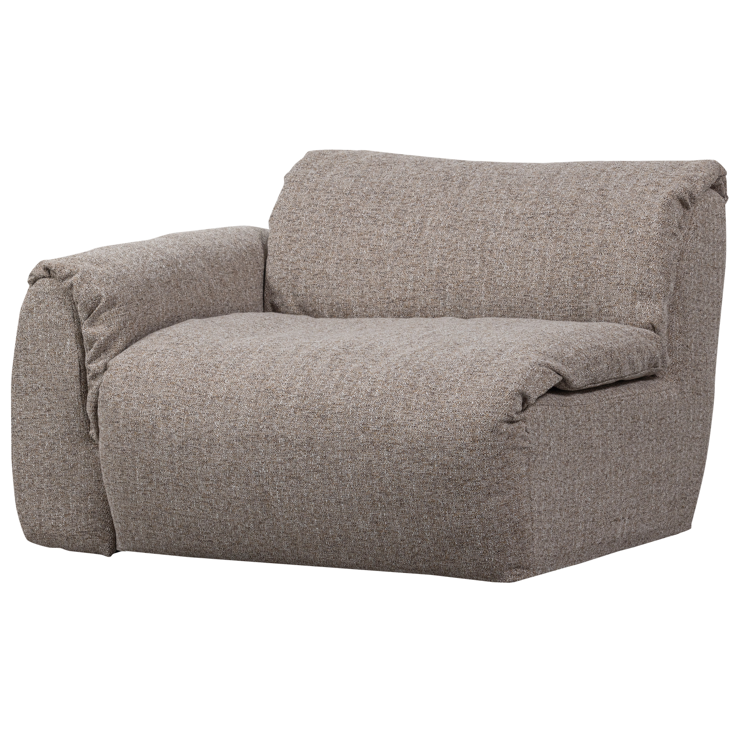 1-vietė sofos dalis BAGGY, kairė, ruda spalva