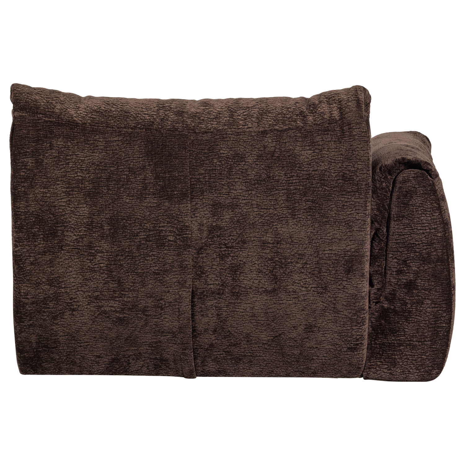 1-vietė sofos dalis BAGGY, kairė, 3D, šenilo audinys, tamsiai ruda spalva