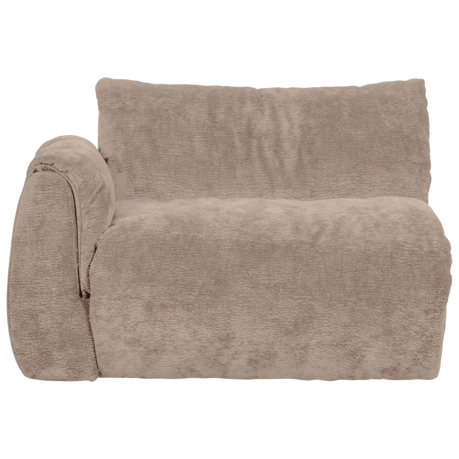 1-vietė sofos dalis BAGGY, kairė, 3D, šenilo audinys