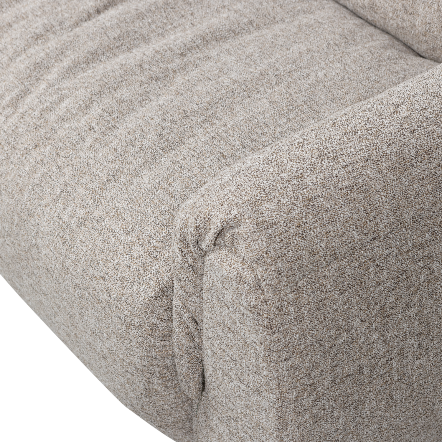3-vietė sofa BAGGY, austo audinio, natūralus melanžas