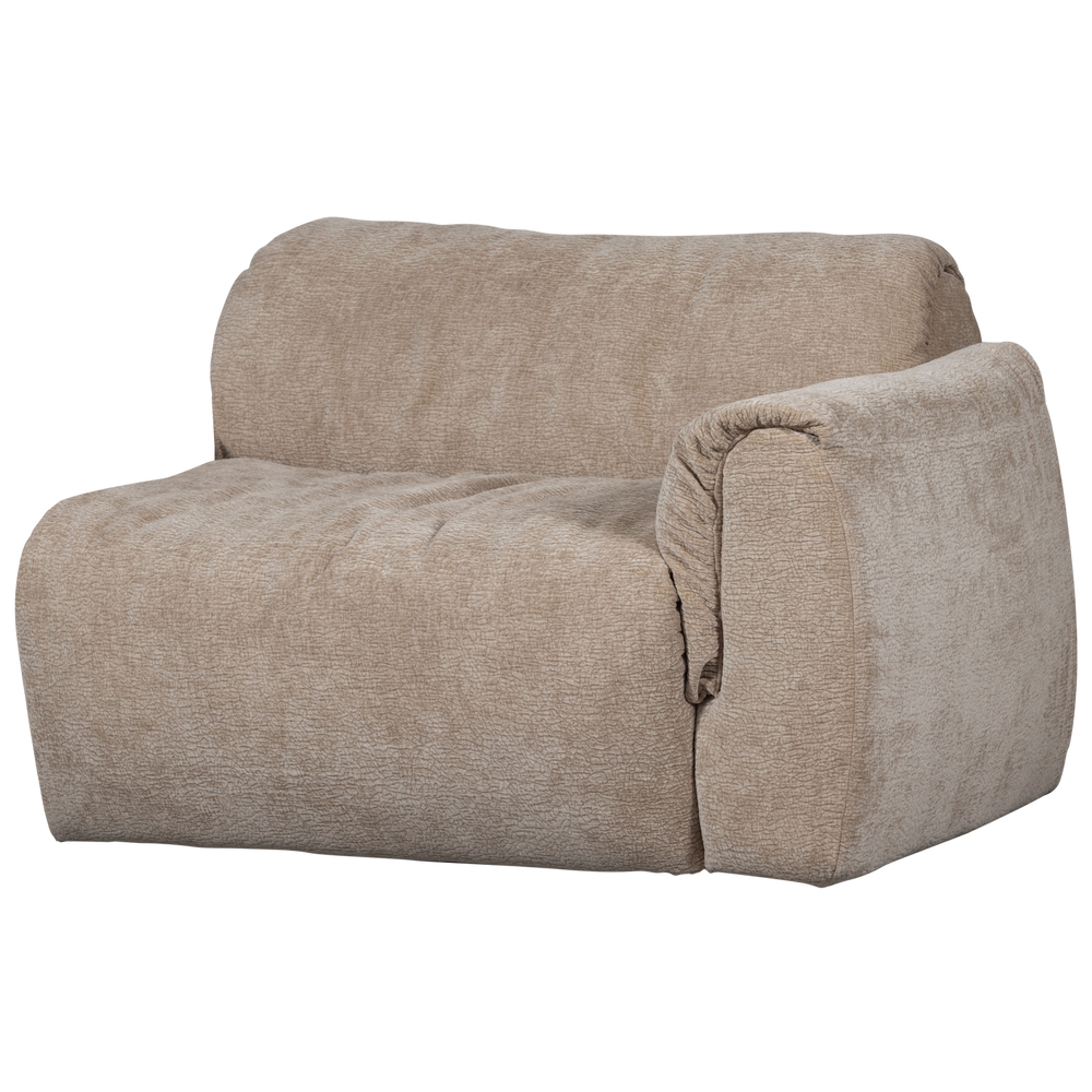 1-vietė sofos dalis BAGGY, dešinė, 3D, šenilo audinys