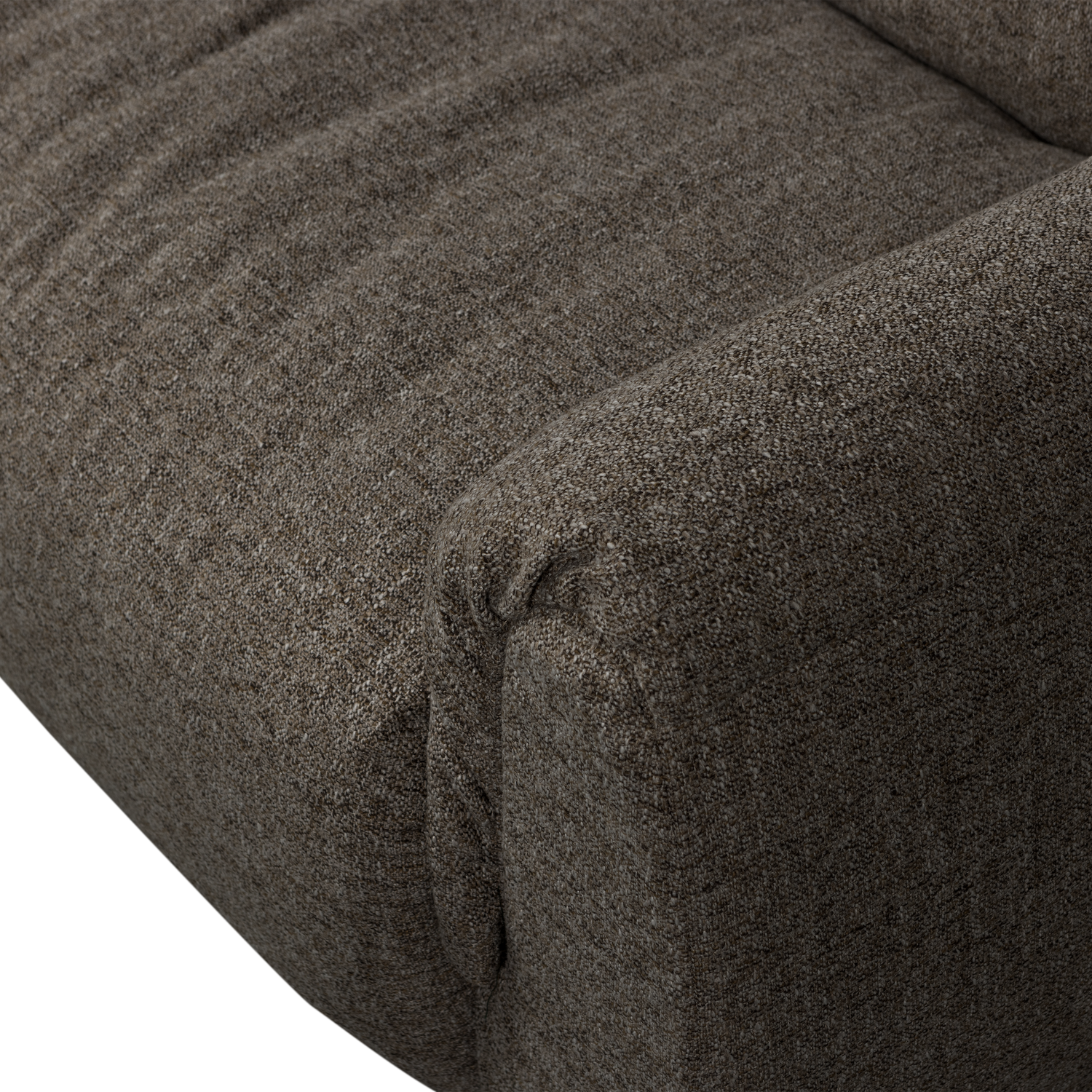 2-vietė sofa BAGGY, austo audinio, šiltas pilkas melanžas