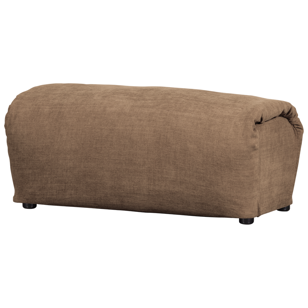 Pouf BAGGY, woven chenille fabric, brown color