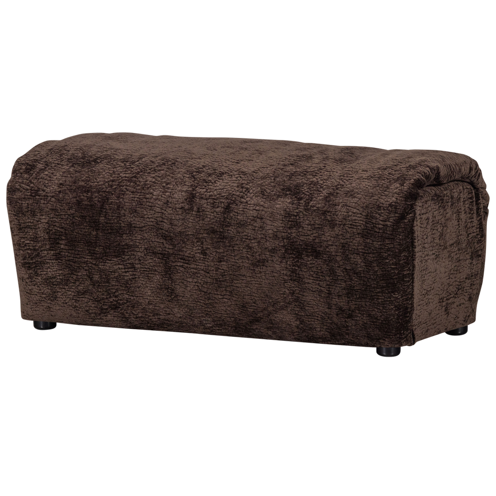 Pufas BAGGY, 3D, šenilo audinys, tamsiai ruda spalva
