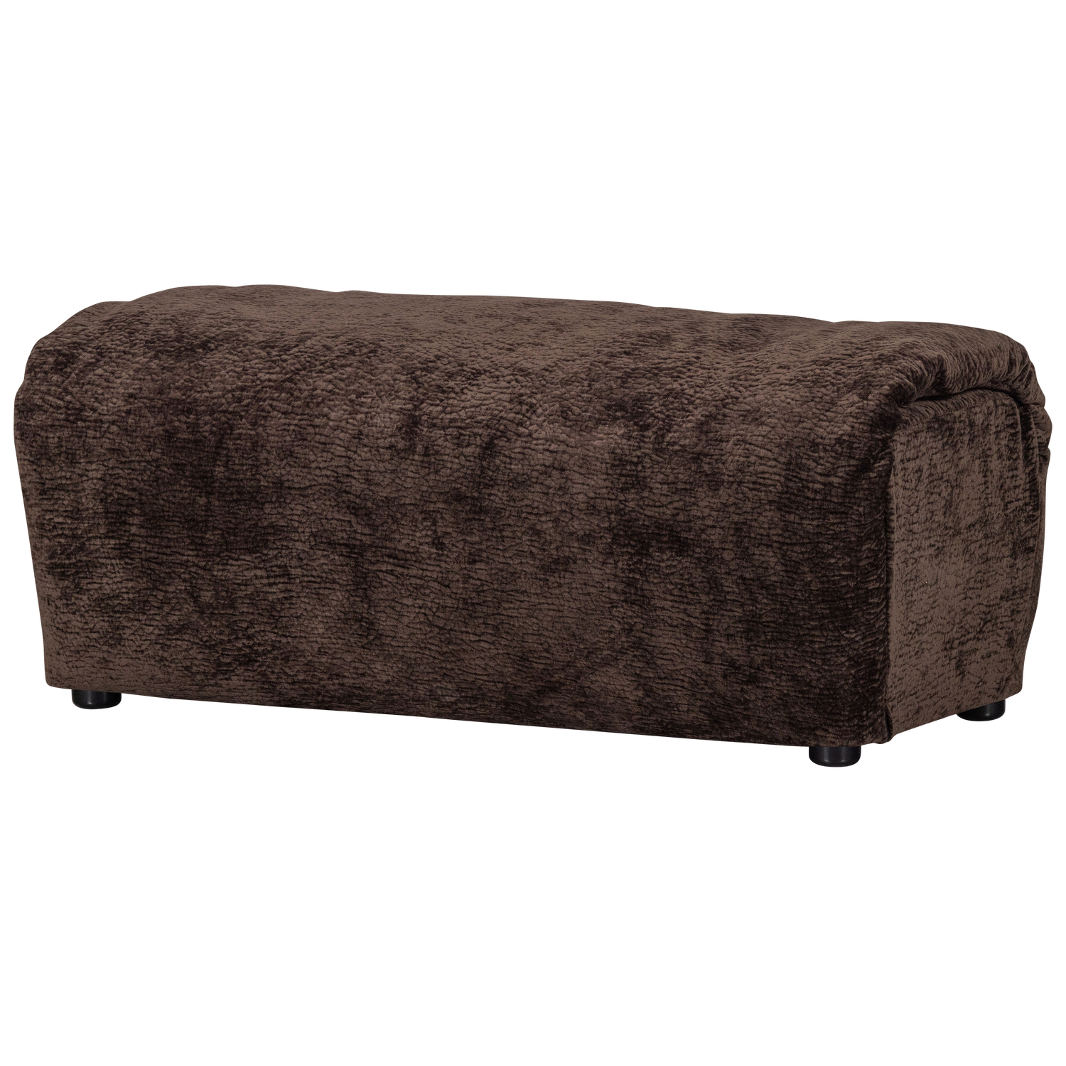 Pufas BAGGY, 3D, šenilo audinys, tamsiai ruda spalva