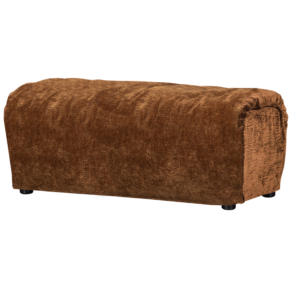 Pufas BAGGY, 3D, šenilo audinys, vidutinio rudo atspalvio
