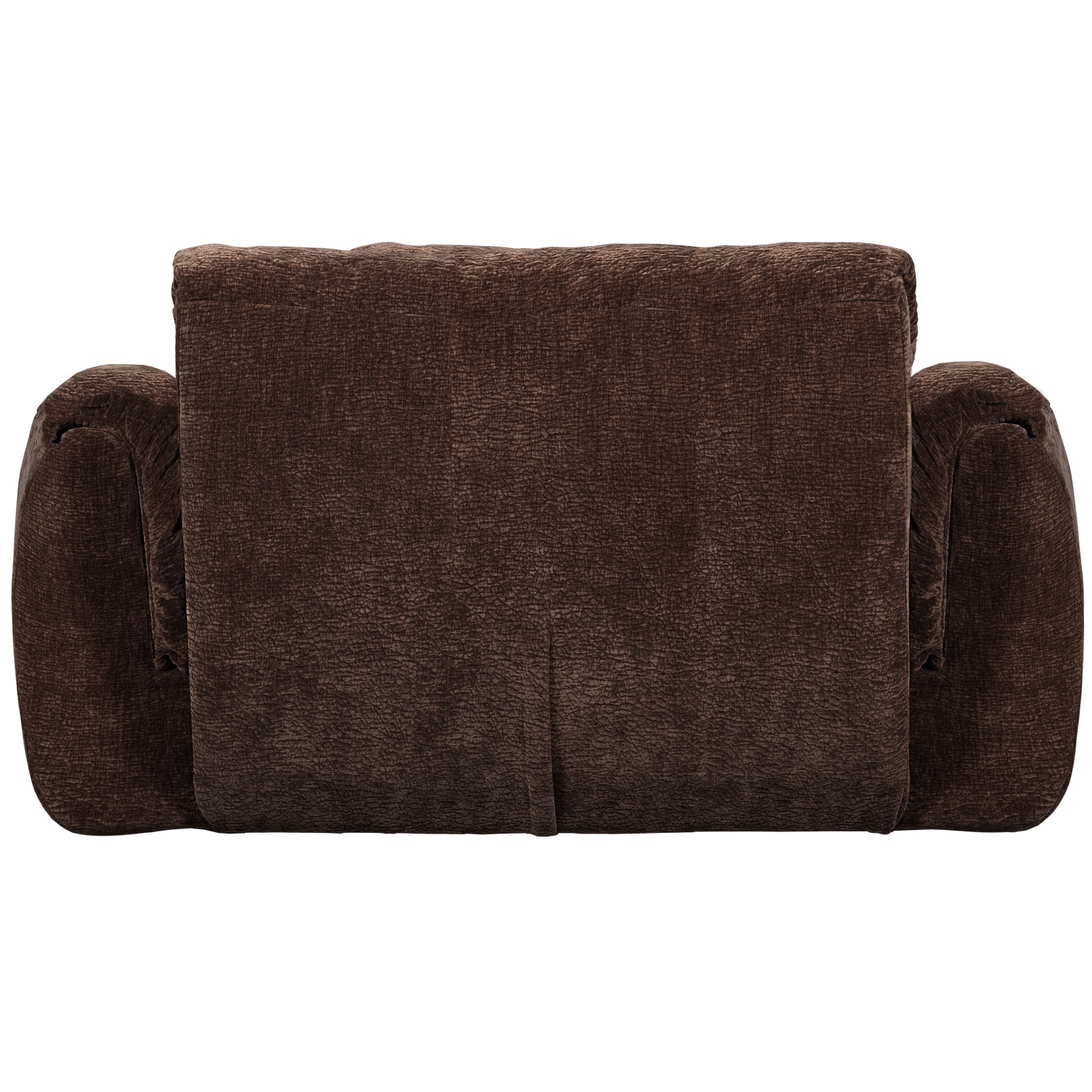 Fotelis BAGGY, 3D šenilo audinys, tamsiai ruda spalva