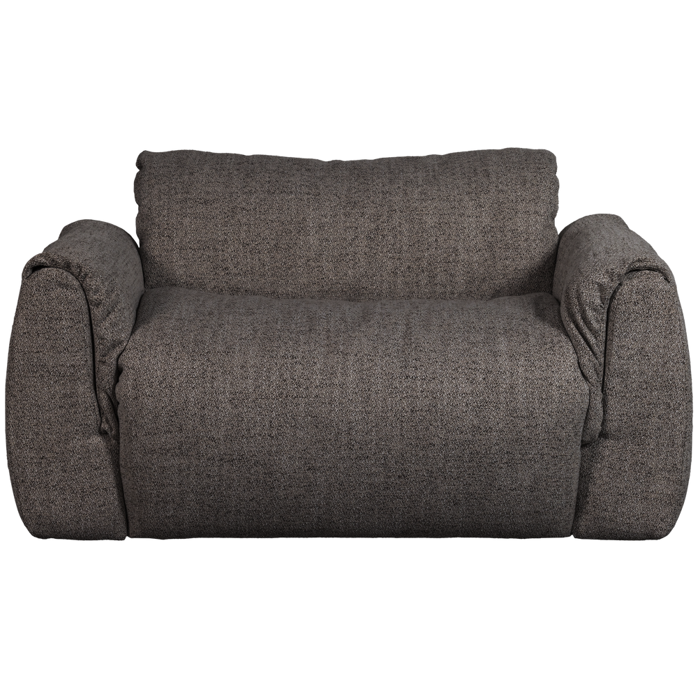 Armchair BAGGY, woven fabric, warm gray melange