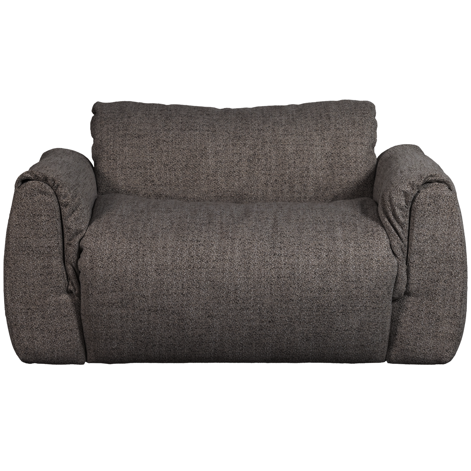 Armchair BAGGY, woven fabric, warm gray melange