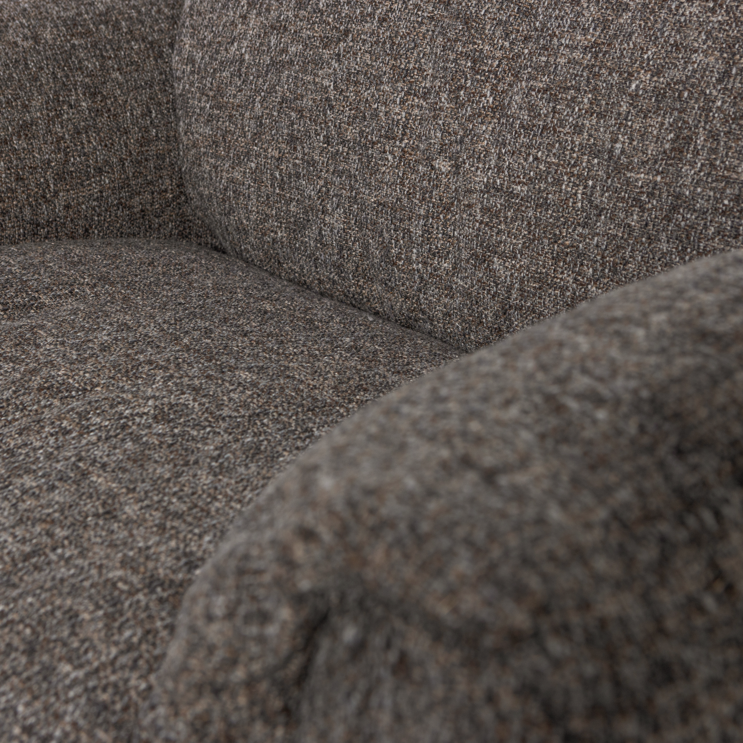 Armchair BAGGY, woven fabric, warm gray melange