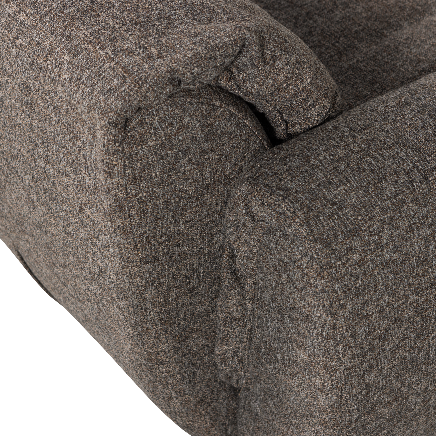 Supamas fotelis BAGGY, austo audinio, šiltas pilkas melanžas