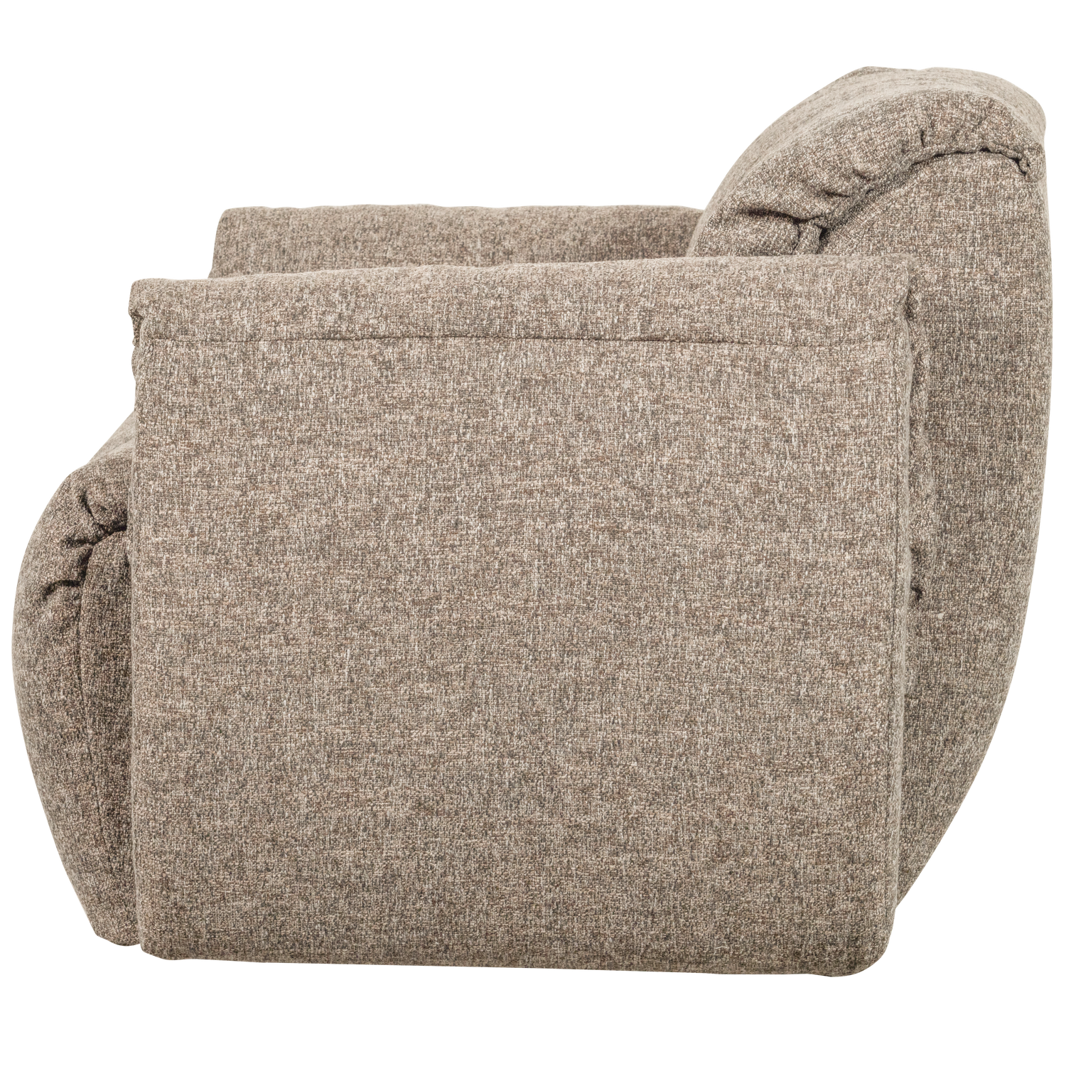 Supamas fotelis BAGGY, austo audinio, ruda spalva