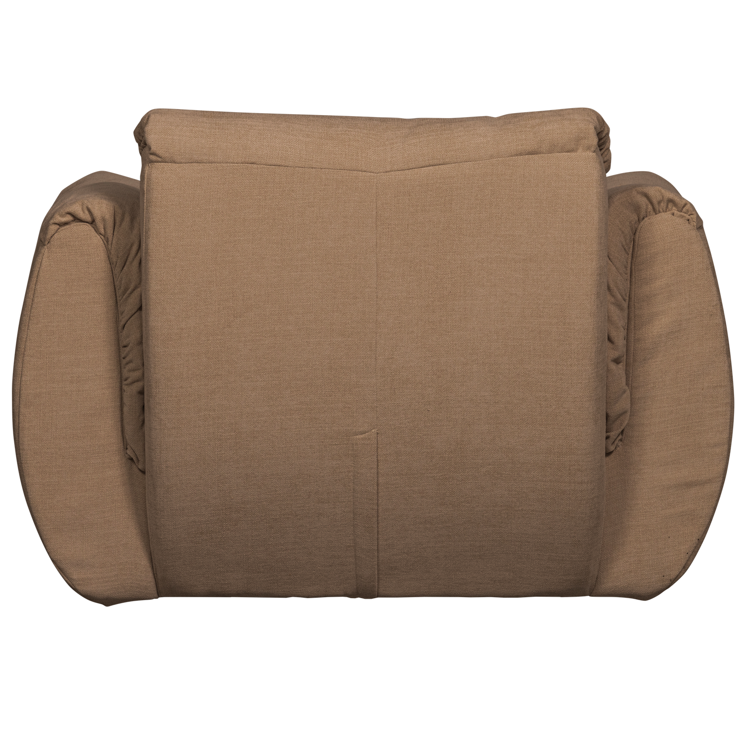 Supamas fotelis BAGGY, austas šenilo audinys, ruda spalva