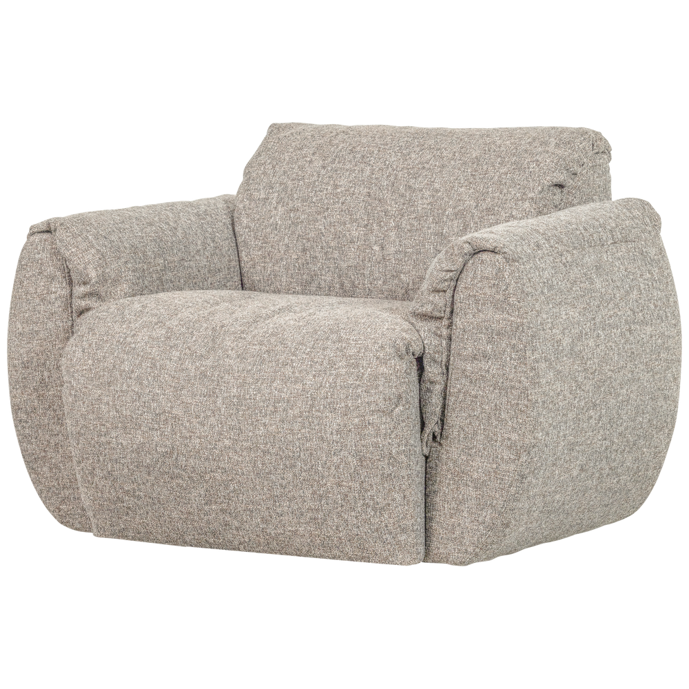 Rocking armchair BAGGY, woven fabric, natural melange
