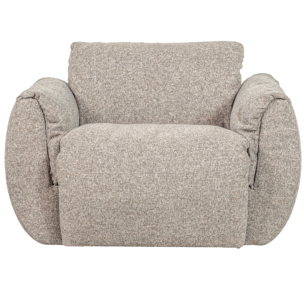 Rocking armchair BAGGY, woven fabric, natural melange