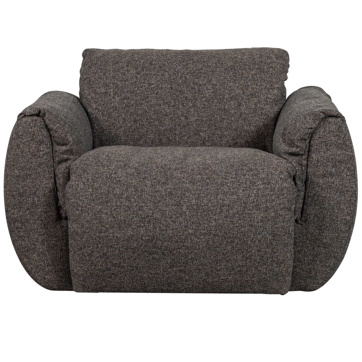 Supamas fotelis BAGGY, austo audinio, šiltas pilkas melanžas