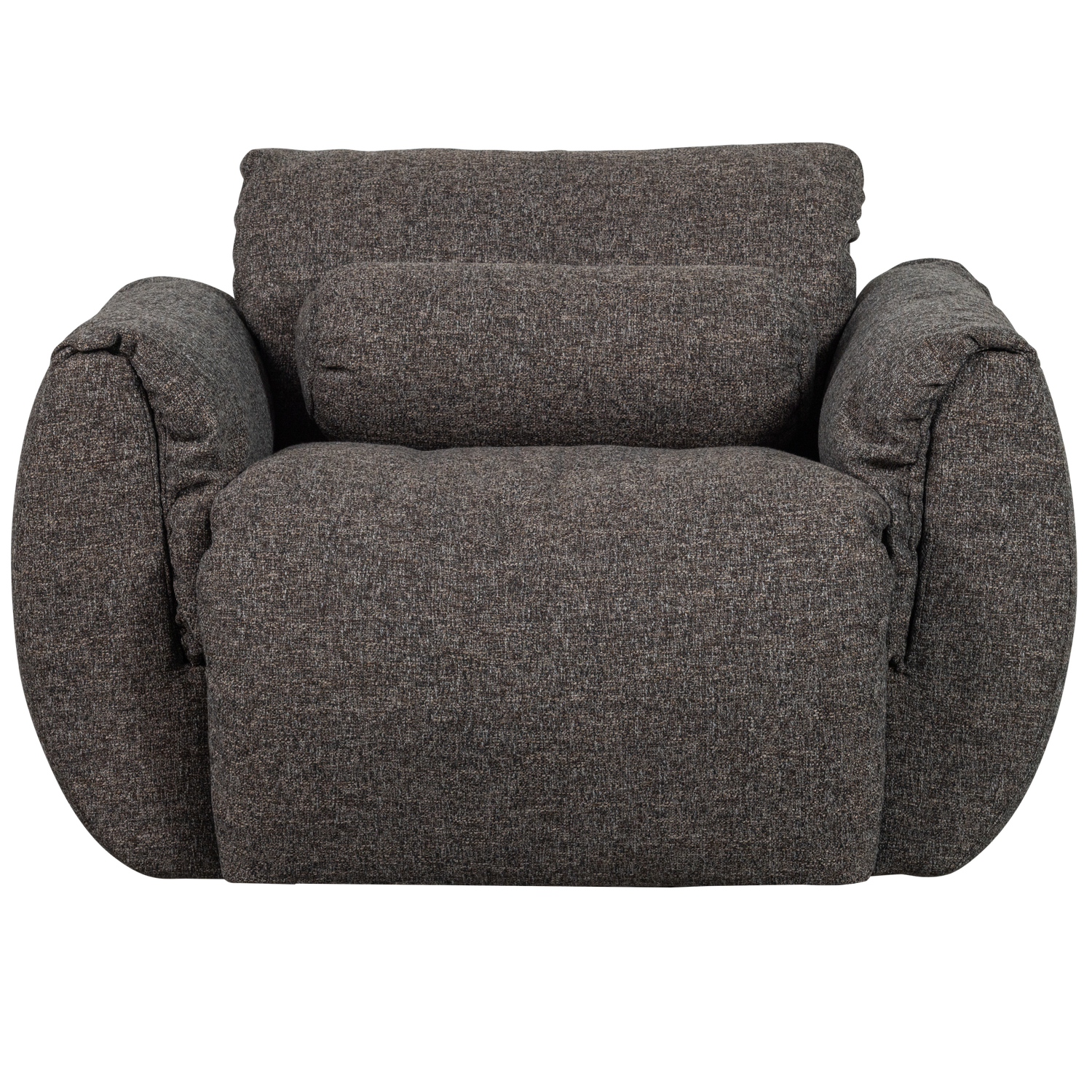 Supamas fotelis BAGGY, austo audinio, šiltas pilkas melanžas