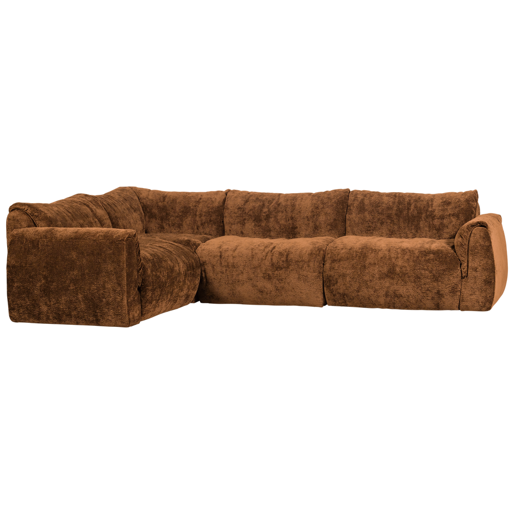 Kampinė sofa BAGGY, kairė, 3D šenilo audinys