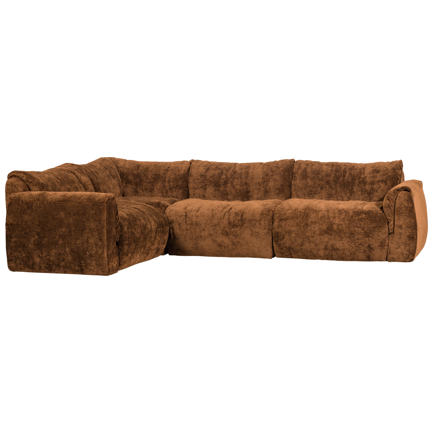 Kampinė sofa BAGGY, kairė, 3D šenilo audinys