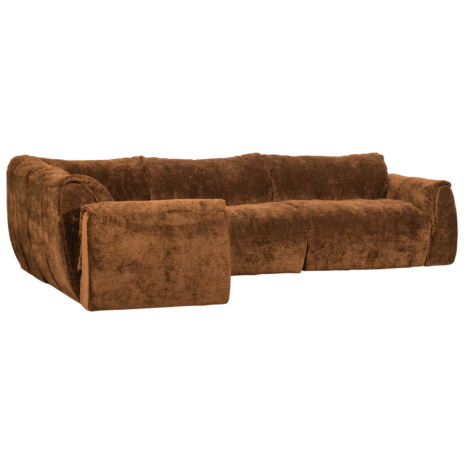 Kampinė sofa BAGGY, kairė, 3D šenilo audinys