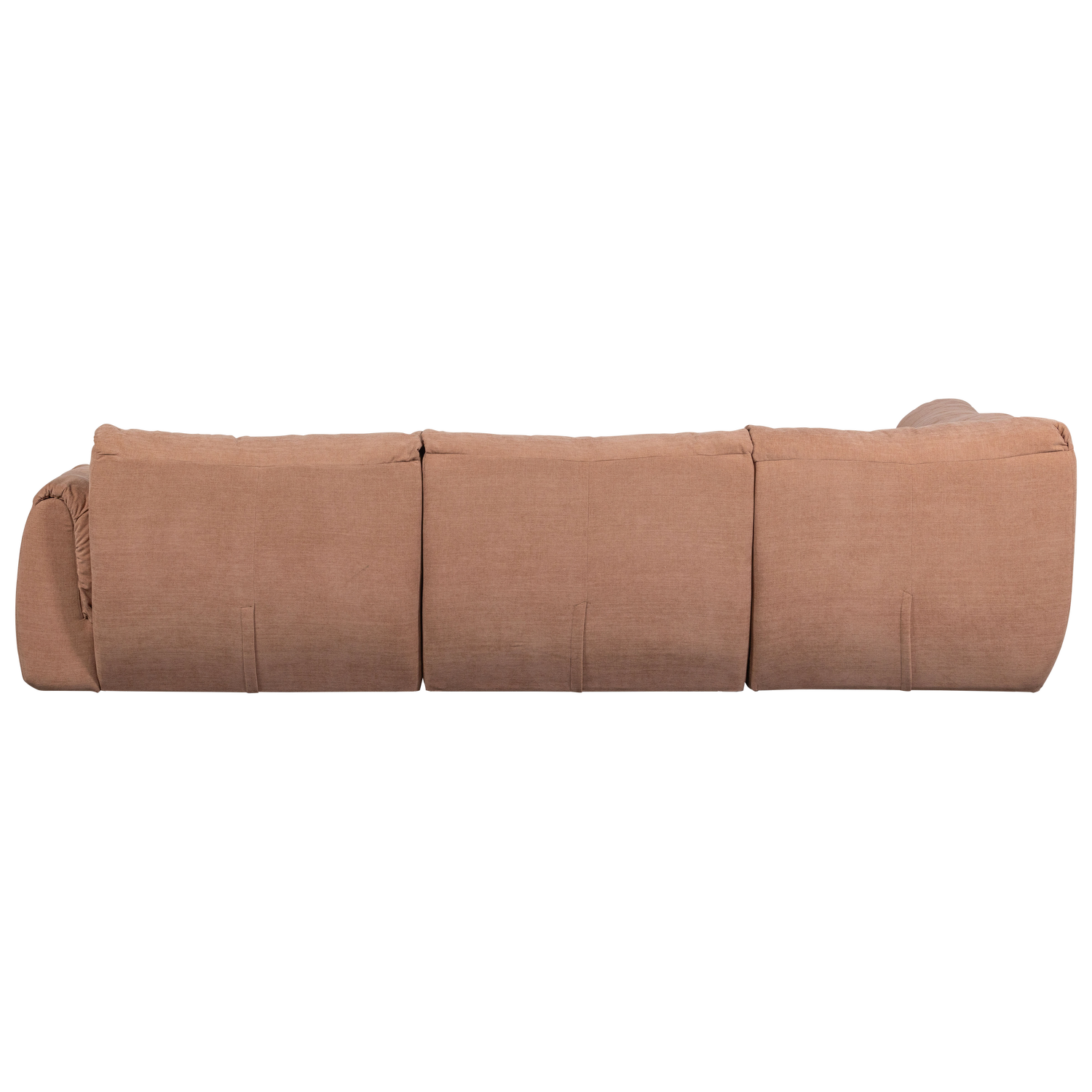 Kampinė sofa BAGGY, kairė, austas šenilo audinys, sena rožinė spalva