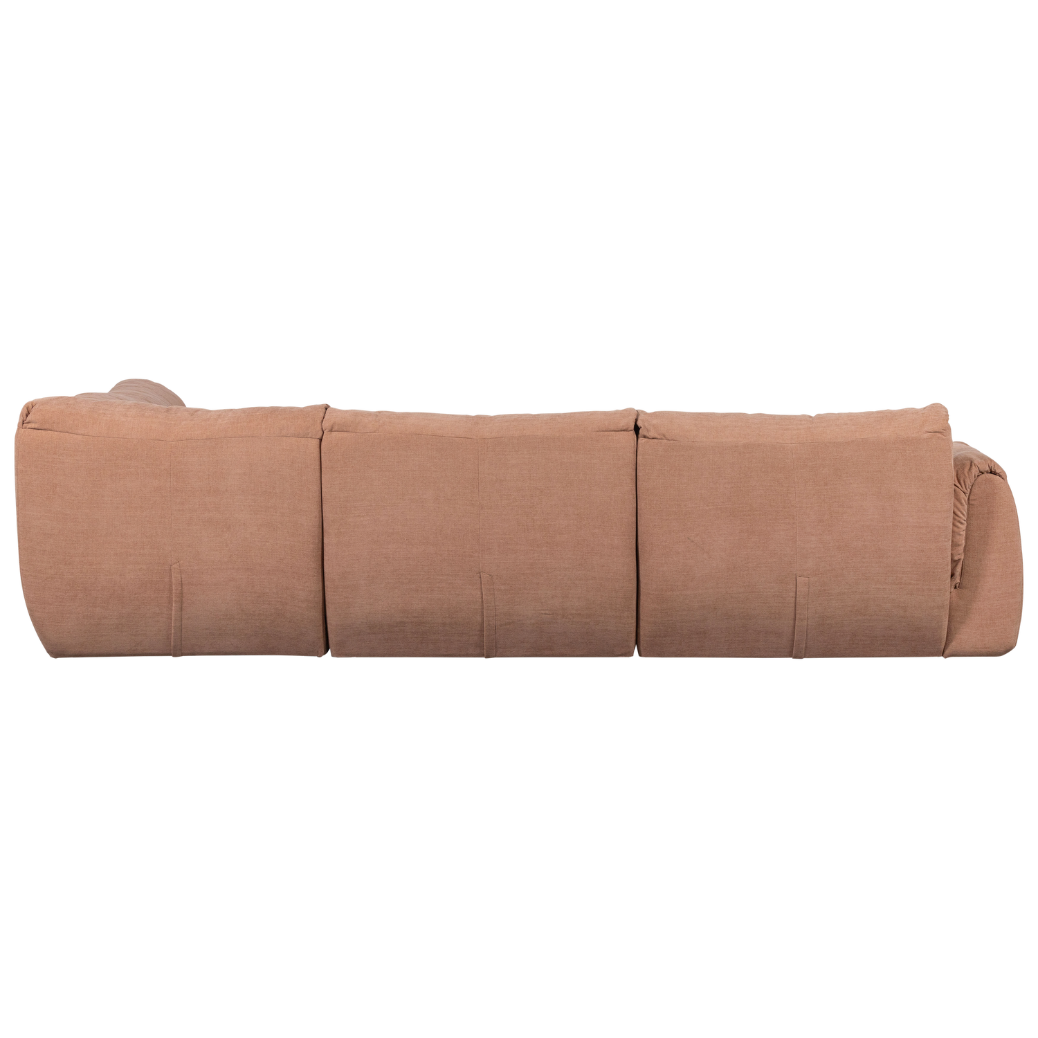 Kampinė sofa BAGGY, dešinė, austo šenilo audinys, sena rožinė spalva