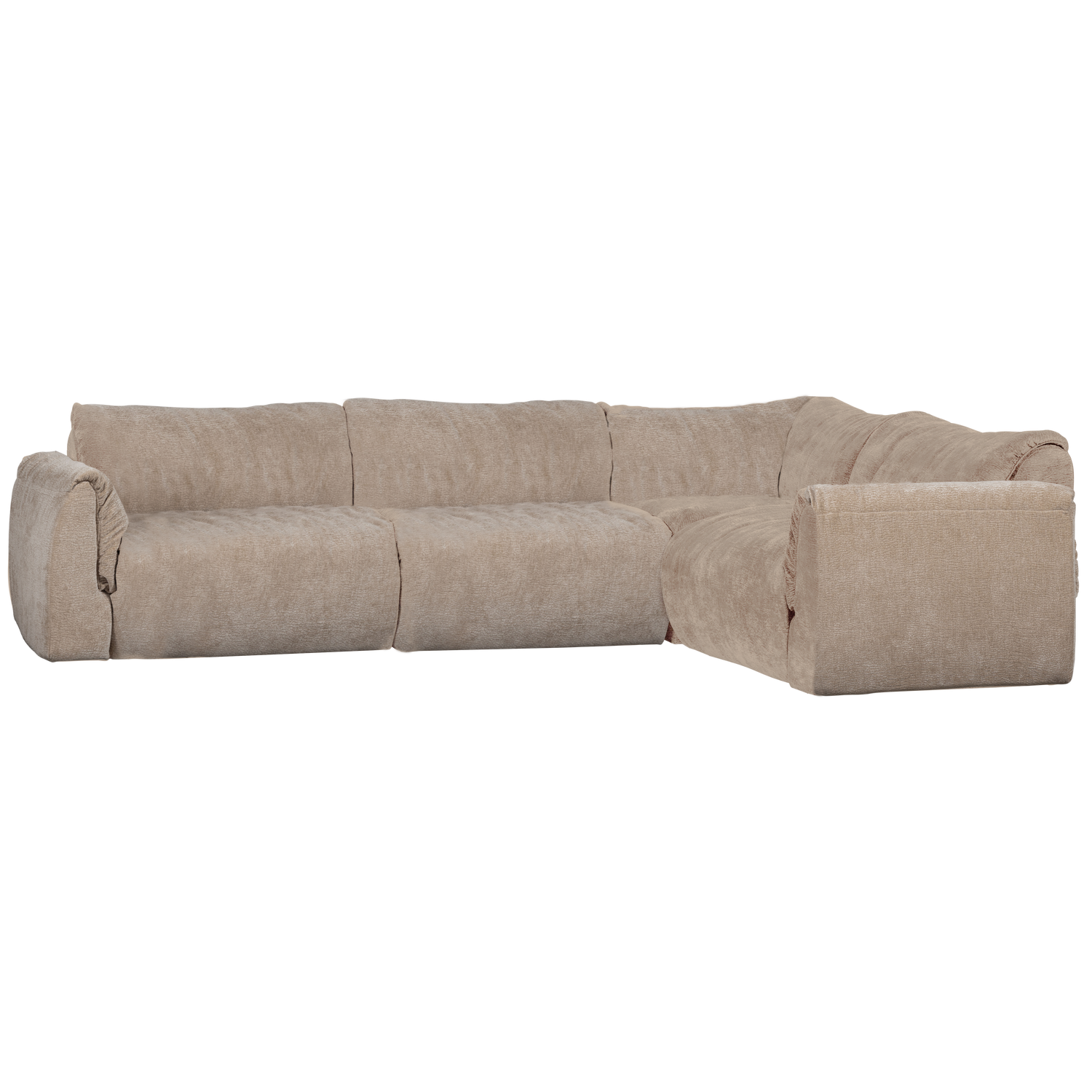 Stūra dīvāns BAGGY, labais, 3D šenila audums