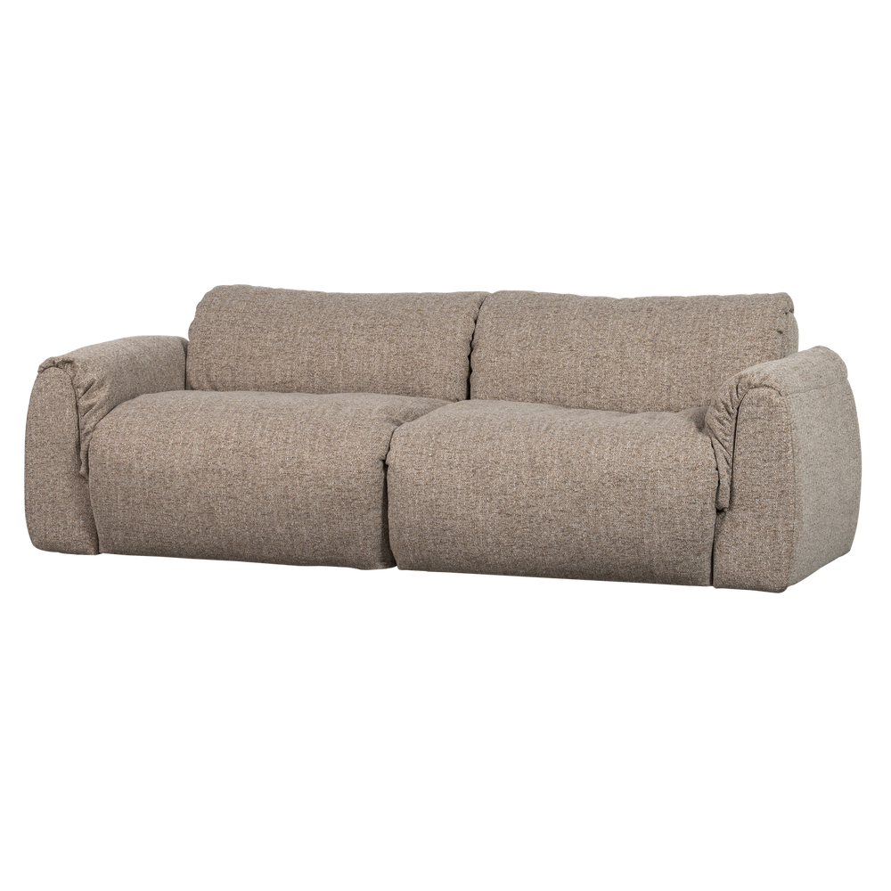 2-vietė sofa BAGGY, austo audinio, ruda spalva