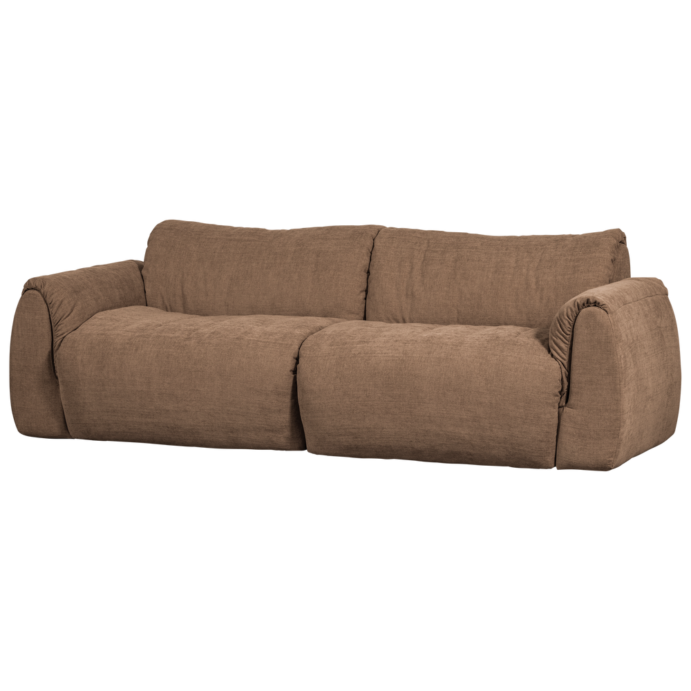 2-vietė sofa BAGGY, austo šenilo audinys, ruda spalva