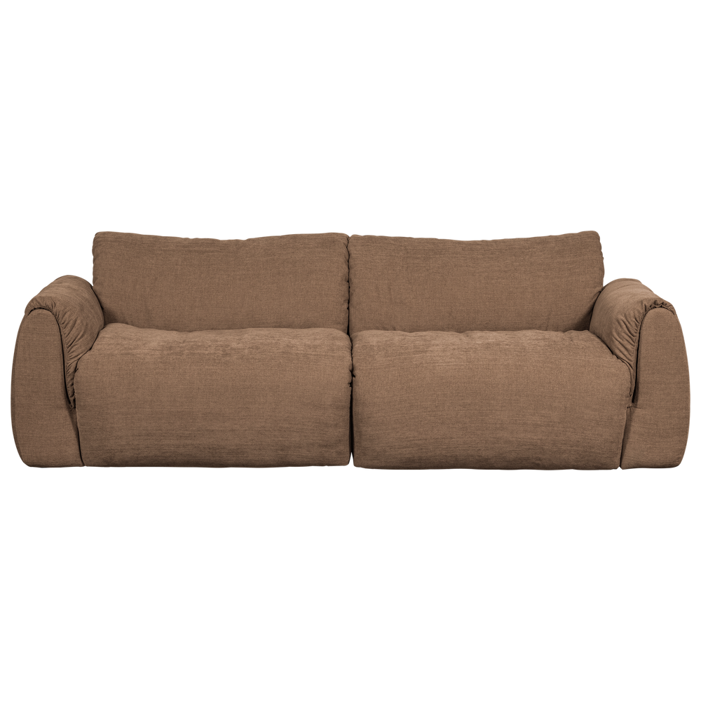 2-vietė sofa BAGGY, austo šenilo audinys, ruda spalva
