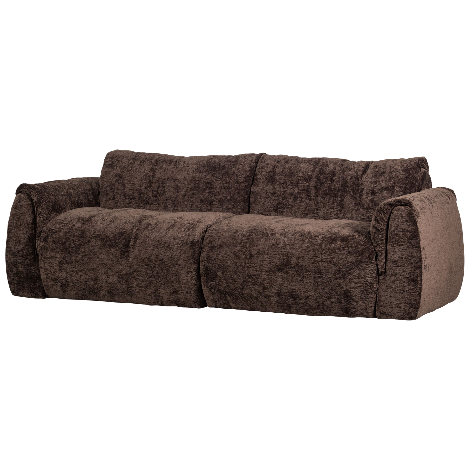 2-vietė sofa BAGGY, 3D, šenilo audinys, tamsiai ruda spalva