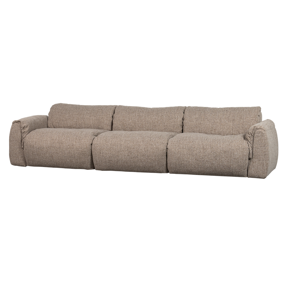 3-vietė sofa BAGGY, austas audinys, ruda spalva