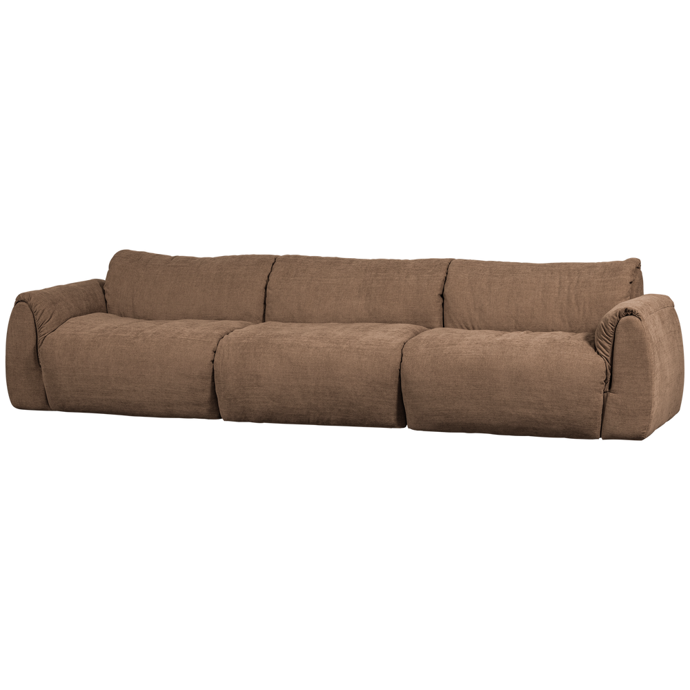 3-vietė sofa BAGGY, austas šenilo audinys, ruda spalva