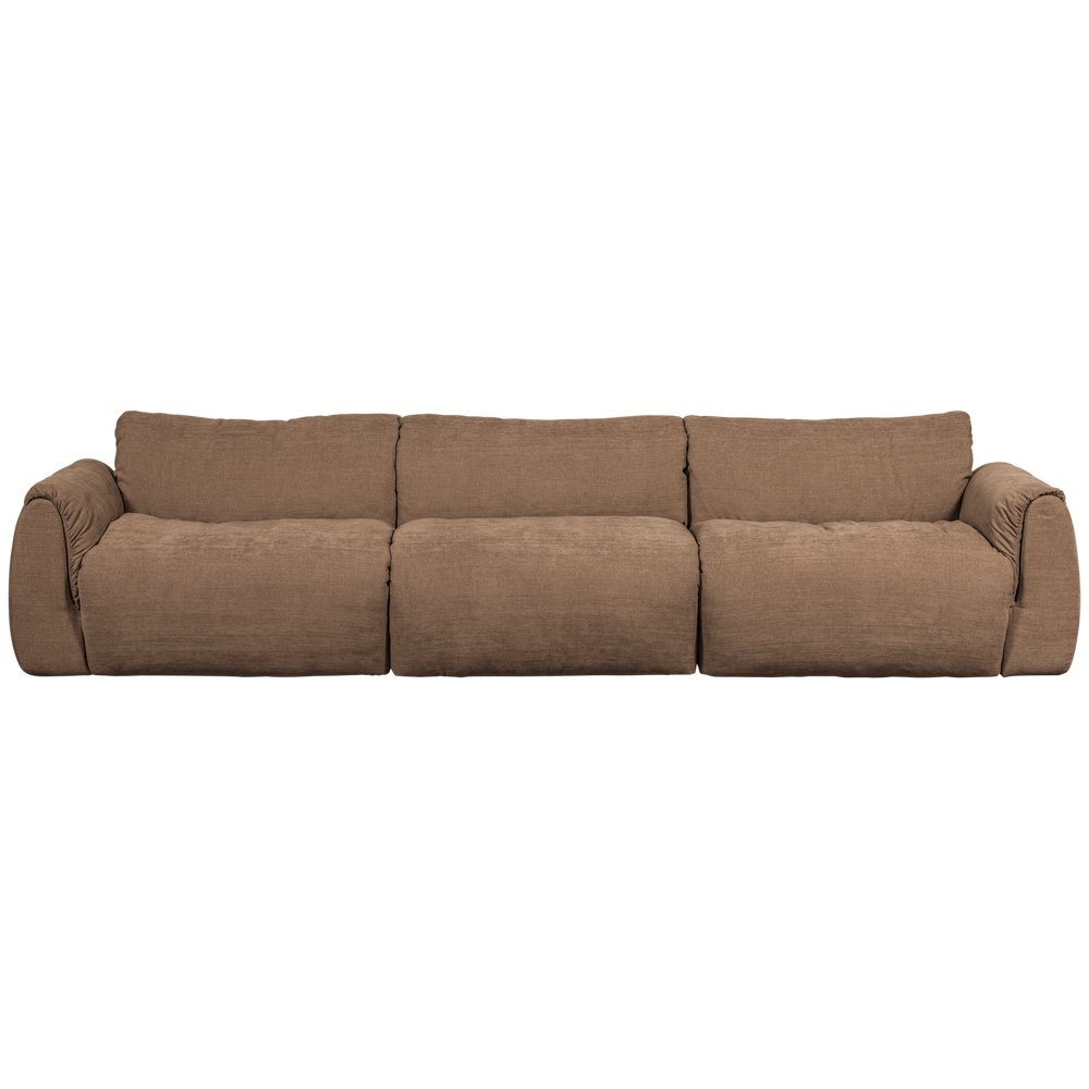 3-vietė sofa BAGGY, austas šenilo audinys, ruda spalva