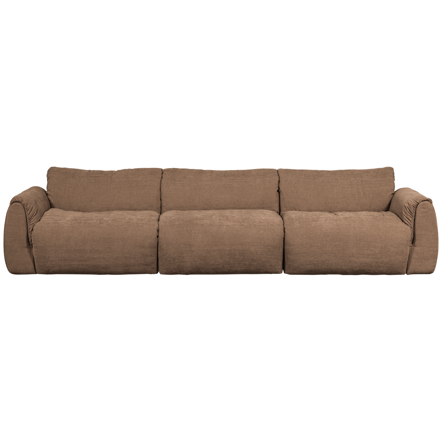 3-vietė sofa BAGGY, austas šenilo audinys, ruda spalva