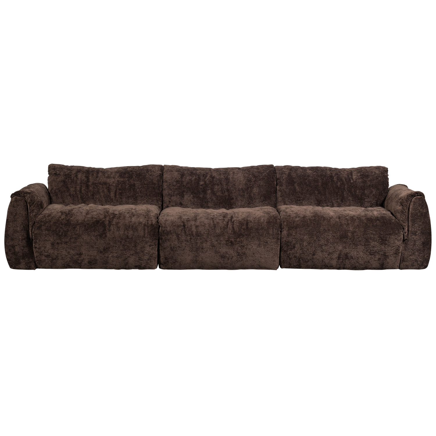 3-vietė sofa BAGGY, 3D šenilo audinys, tamsiai ruda spalva