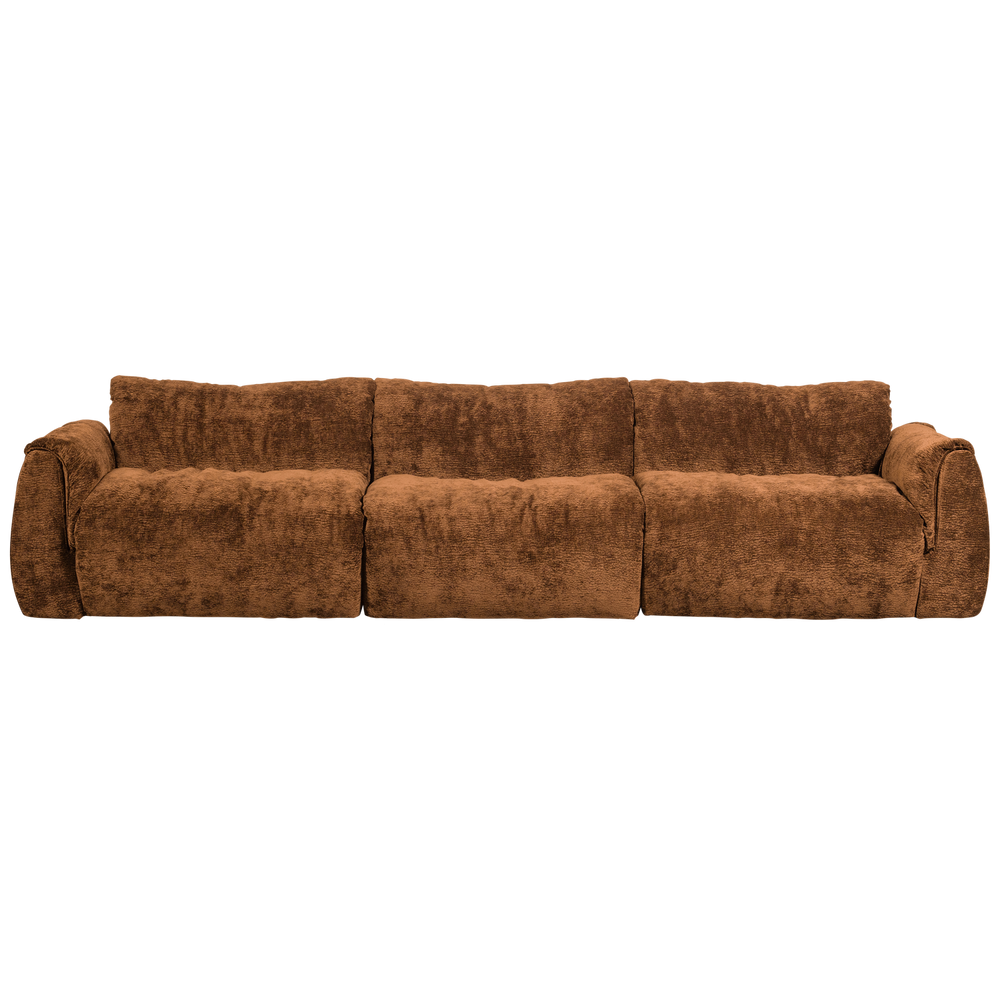 3-vietė sofa BAGGY, 3D, šenilo audinys, vidutinio rudo atspalvio