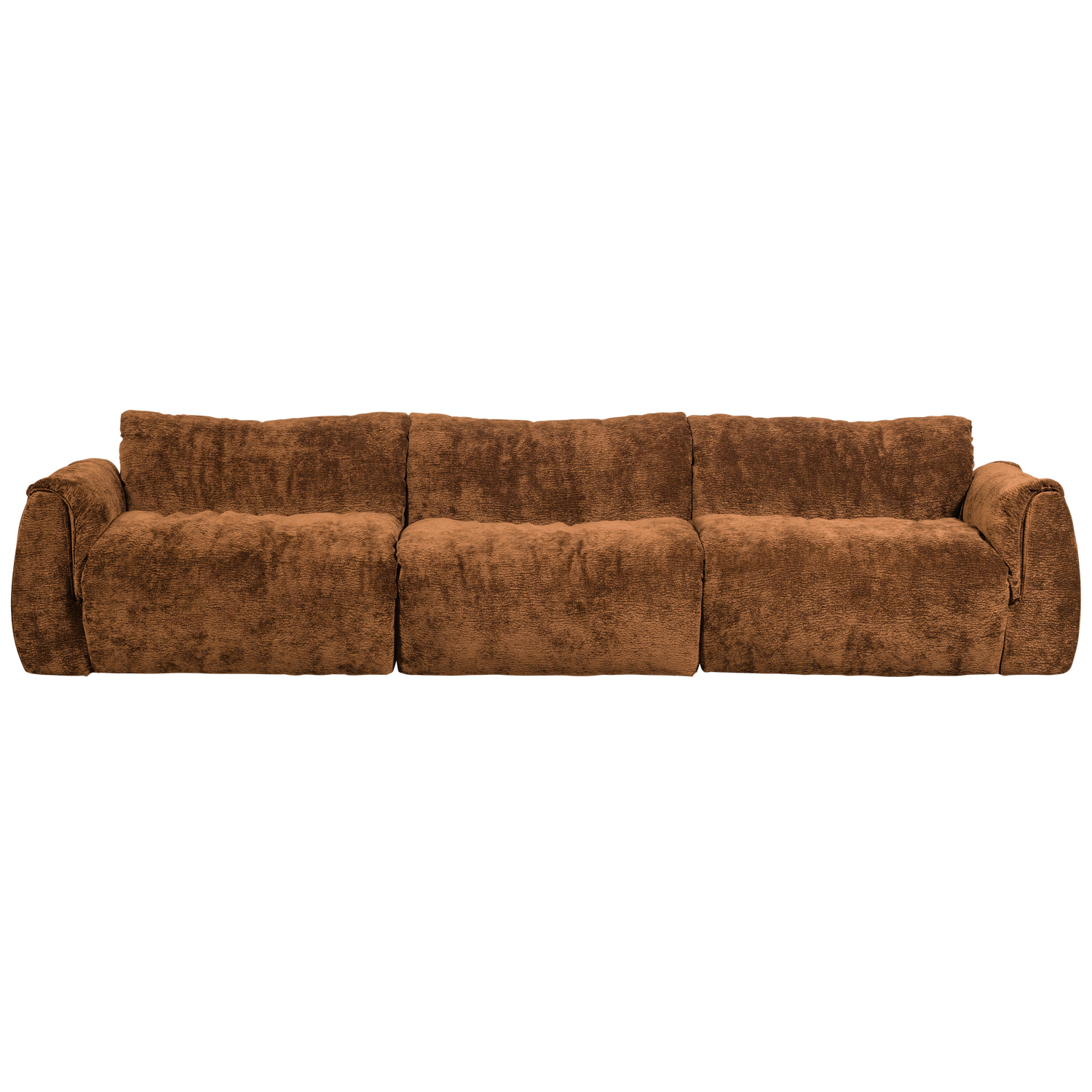 3-vietė sofa BAGGY, 3D, šenilo audinys, vidutinio rudo atspalvio