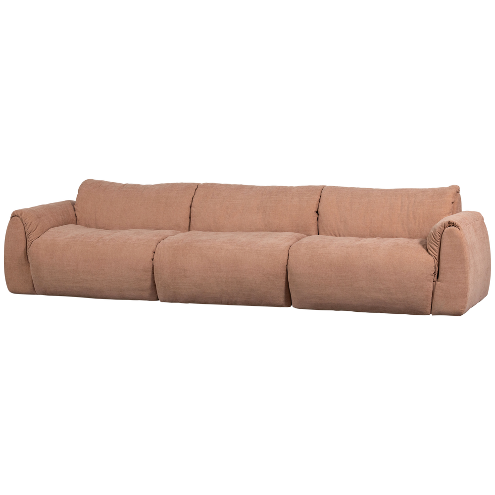 3-vietė sofa BAGGY, austo šenilo audinys, sena rožinė spalva