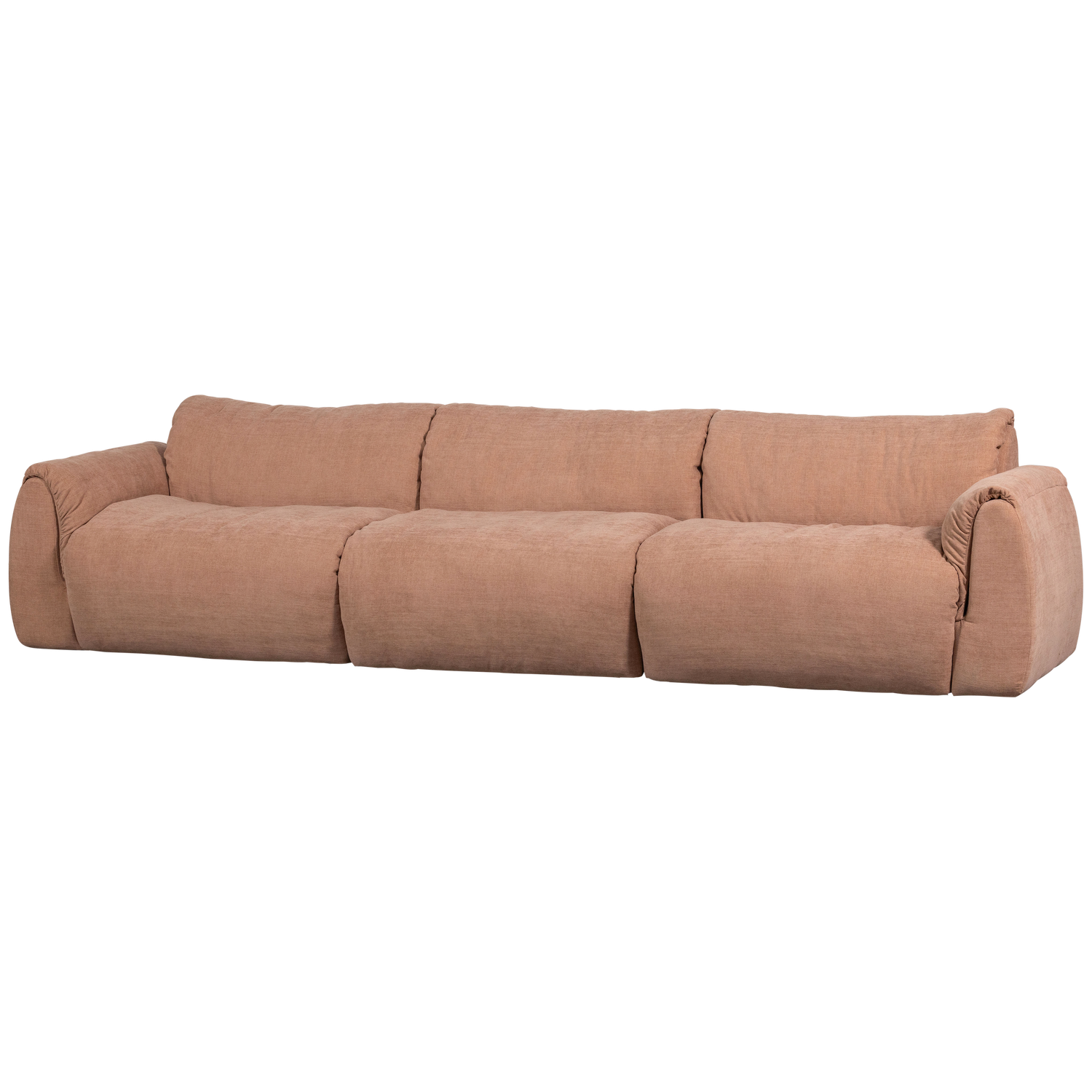 3-vietė sofa BAGGY, austo šenilo audinys, sena rožinė spalva