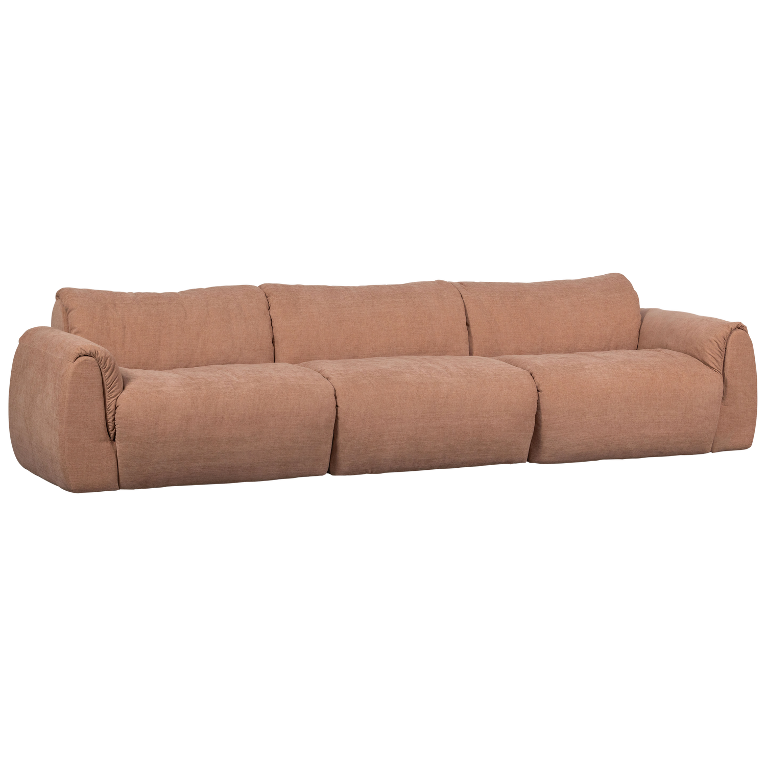 3-vietė sofa BAGGY, austo šenilo audinys, sena rožinė spalva
