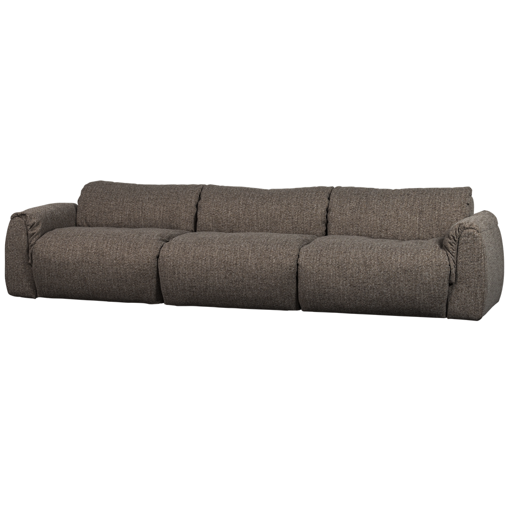 3-vietė sofa BAGGY, austas audinys, šiltas pilkas melanžas