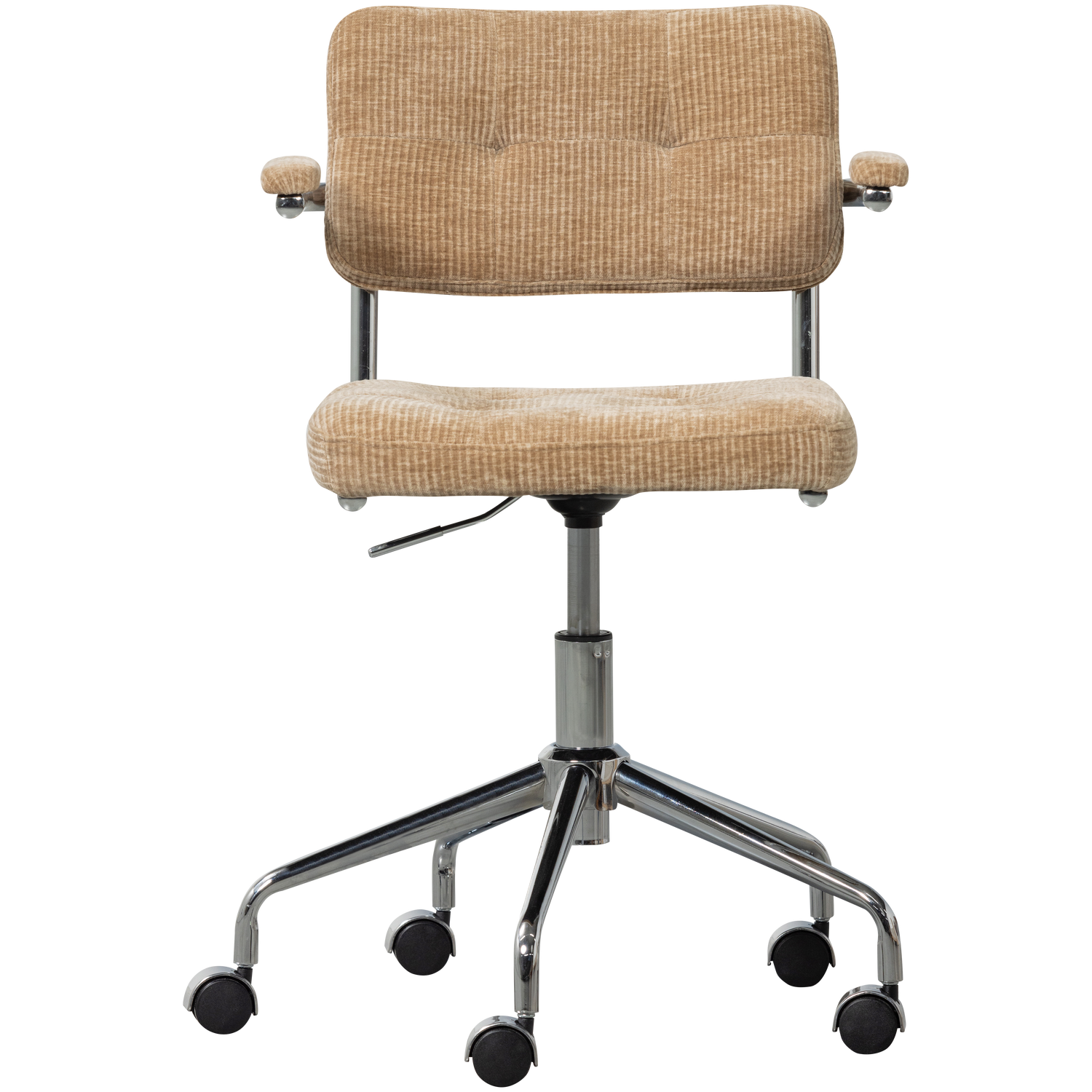 Biuro kėdė KOVA, austas briaunotas audinys, tamsus smėlio atspalvis