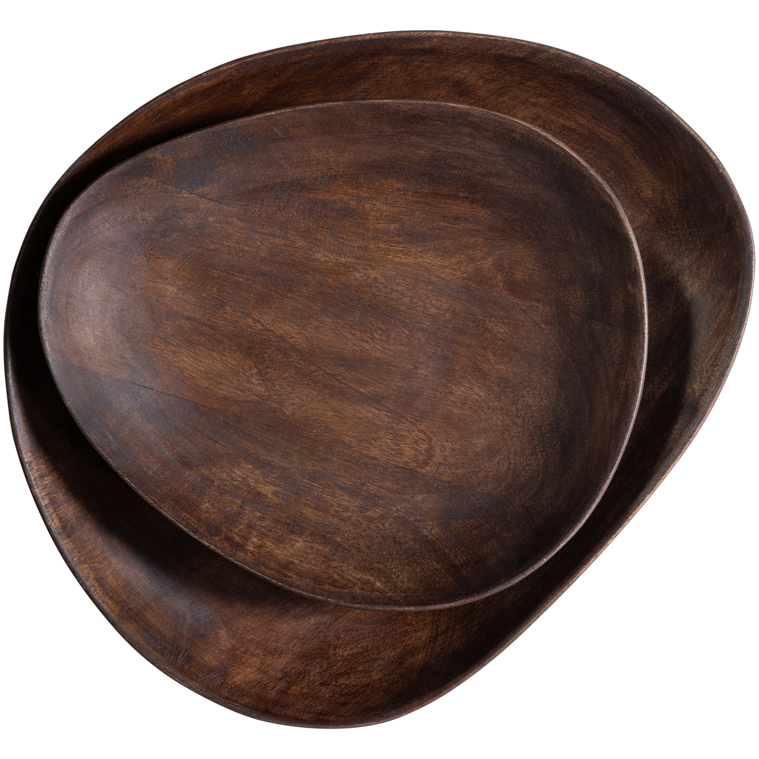 Serviravimo padėklas SEVRAN, mango mediena, ruda (komplektas iš 2)